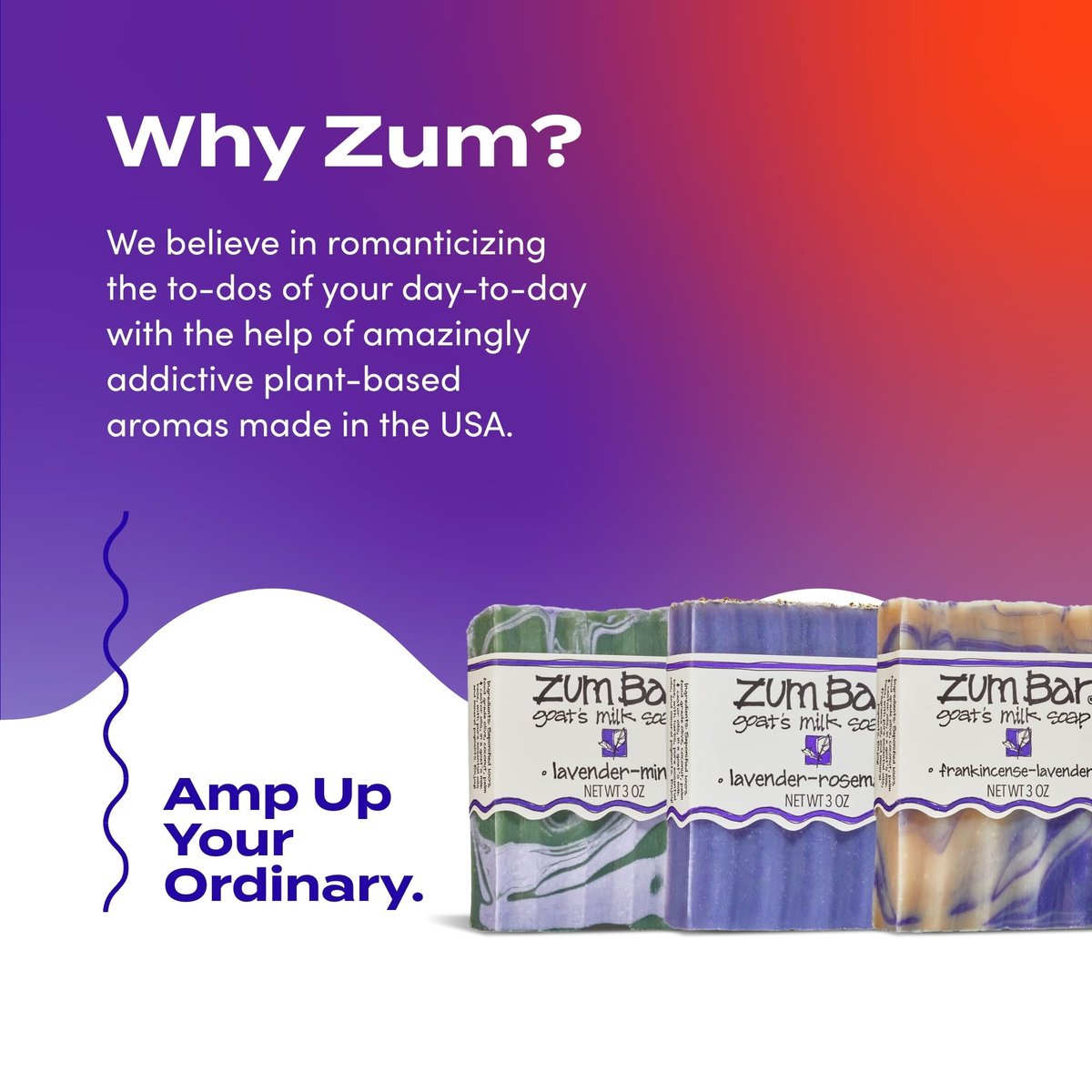 Zum Indigo Wild Goat's Milk Soap Bar - Lavender Blends (3 Pack) - 3 oz Each - Hand & Body Bar Soap with Essential Oils Avelisse