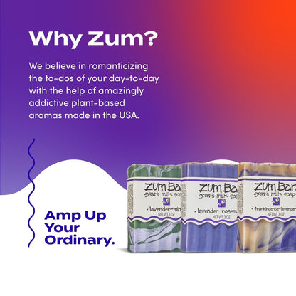 Zum Indigo Wild Goat's Milk Soap Bar - Lavender Blends (3 Pack) - 3 oz Each - Hand & Body Bar Soap with Essential Oils Avelisse