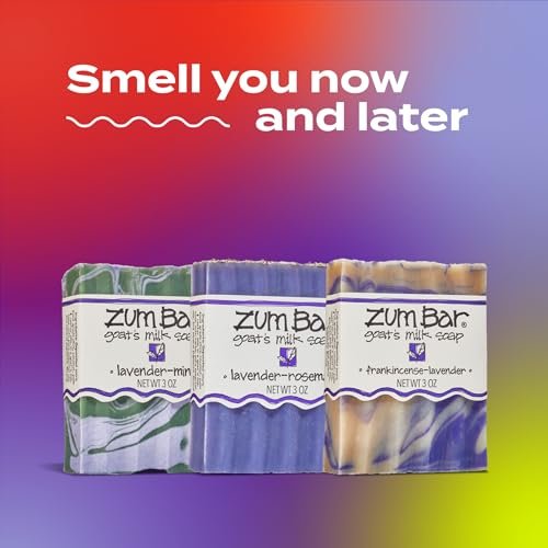 Zum Indigo Wild Goat's Milk Soap Bar - Lavender Blends (3 Pack) - 3 oz Each - Hand & Body Bar Soap with Essential Oils Avelisse
