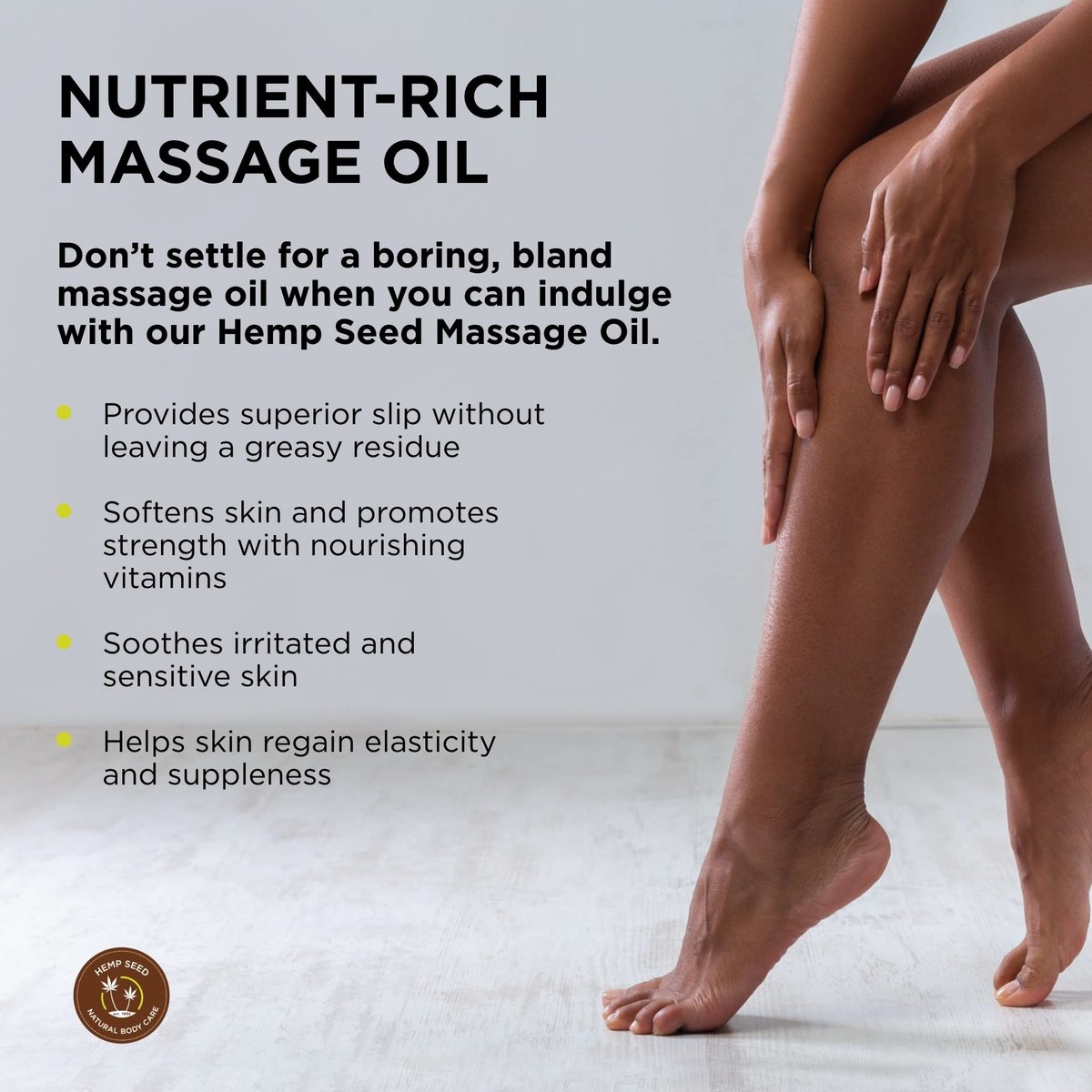 Hemp Seed Massage & Body Oil Gift Set - 2 oz Trio of Naked in the Woods, Skinny Dip & Guavalava Scents - Vegan & Cruelty Free - görsel 3