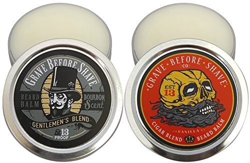 Grave Before Shave True Man Beard Balm Dual Pack - 2 Fl Oz (Pack of 2) - Premium Beard Conditioner Avelisse