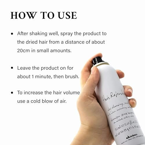 Davines Hair Refresher Dry Shampoo, Oil-Absorbing Volumizing Spray, Rice Starch Formula, No White Residue, 5.07 Fl Oz Avelisse