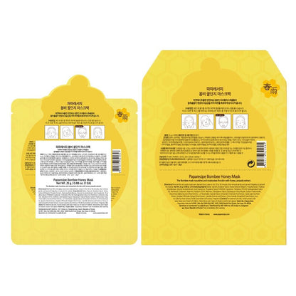 Papa Recipe Bombee Honey Mask Pack - 10 Sheets, Deep Moisturizing Sheet Mask for Dry Skin, Korean K-Beauty Ampoule Solidified Mask for Radiant Skin