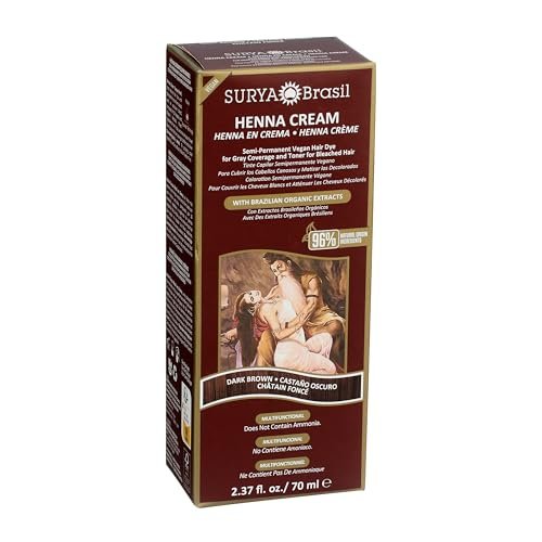 Surya Brasil Henna Cream Dark Brown – 96% Natural, Vegan & Cruelty-Free Semi-Permanent Hair Color - görsel 8