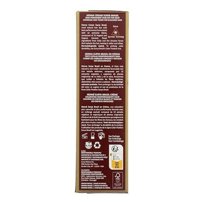 Surya Brasil Henna Cream Dark Brown – 96% Natural, Vegan & Cruelty-Free Semi-Permanent Hair Color