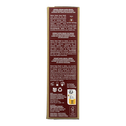 Surya Brasil Henna Cream Dark Brown – 96% Natural, Vegan & Cruelty-Free Semi-Permanent Hair Color