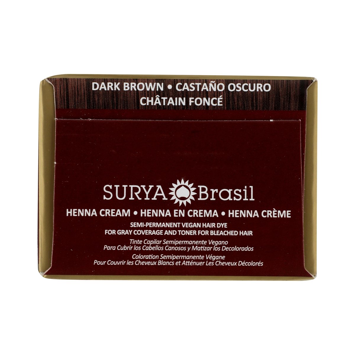 Surya Brasil Henna Cream Dark Brown – 96% Natural, Vegan & Cruelty-Free Semi-Permanent Hair Color - görsel 13