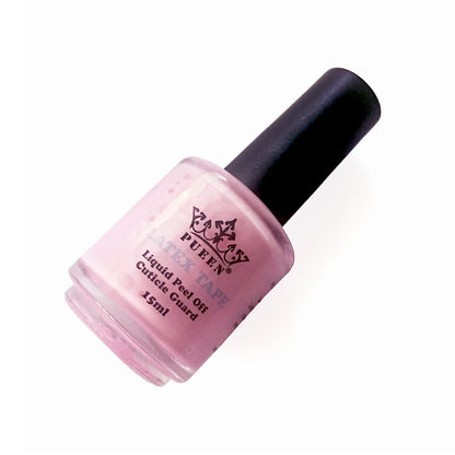 PUEEN Latex Tape Peel Off Cuticle Guard - Pink Skin Barrier Protector for Nail Art (15ml)