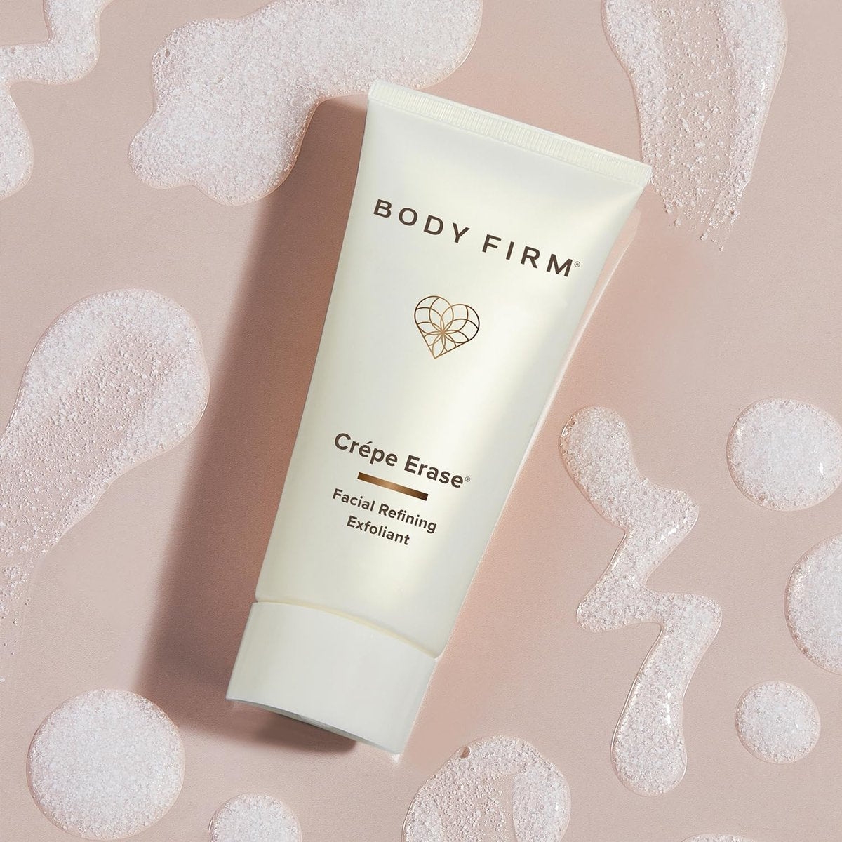 BODY FIRM Crepe Erase Refining Facial Scrub – Anti-Aging Exfoliating Face Wash with AHA & BHA, Promotes Collagen, 6 fl oz Avelisse