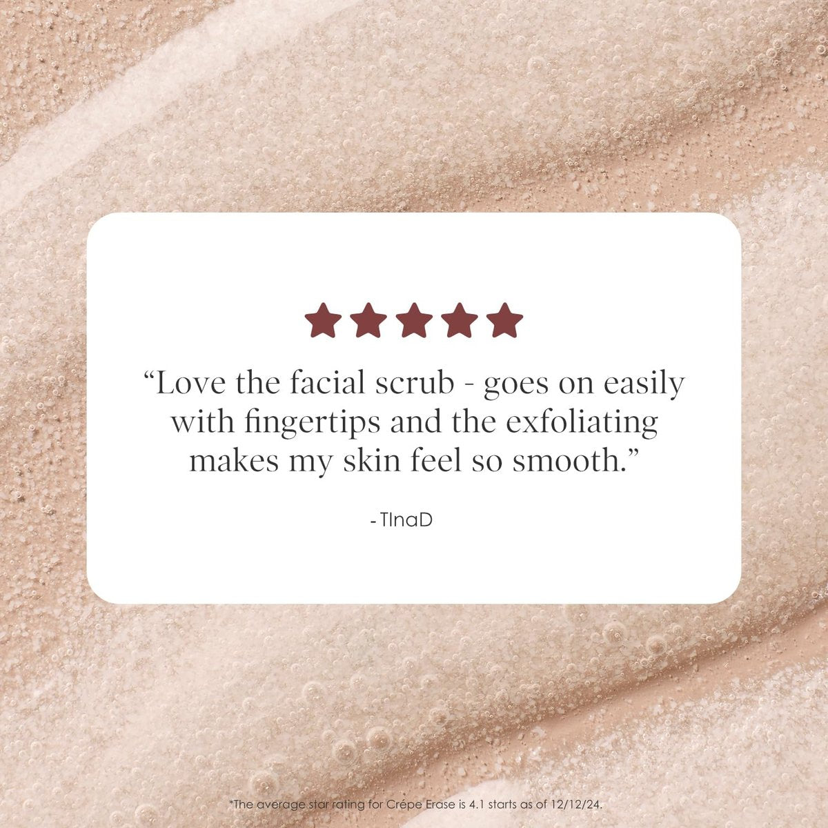 BODY FIRM Crepe Erase Refining Facial Scrub – Anti-Aging Exfoliating Face Wash with AHA & BHA, Promotes Collagen, 6 fl oz Avelisse