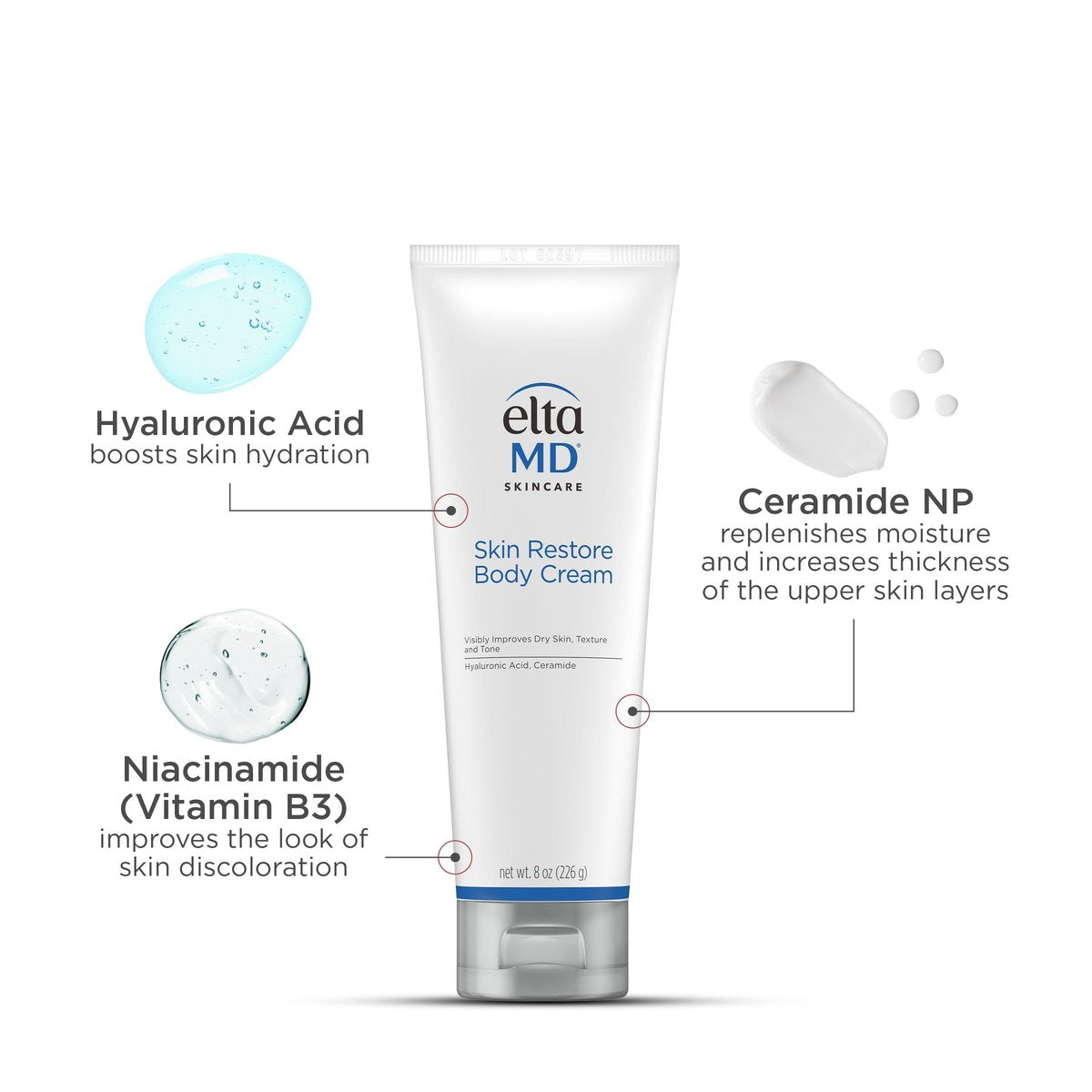 EltaMD Skin Restore Body Cream – Fragrance-Free Body Moisturizer with Hyaluronic Acid & Niacinamide for Sensitive Skin, 8 oz Avelisse