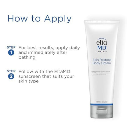 EltaMD Skin Restore Body Cream – Fragrance-Free Body Moisturizer with Hyaluronic Acid & Niacinamide for Sensitive Skin, 8 oz Avelisse