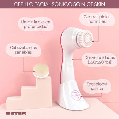 Better So Nice Skin Sonic Facial Brush – Gentle Silicone Cleansing Brush for Radiant Skin Avelisse