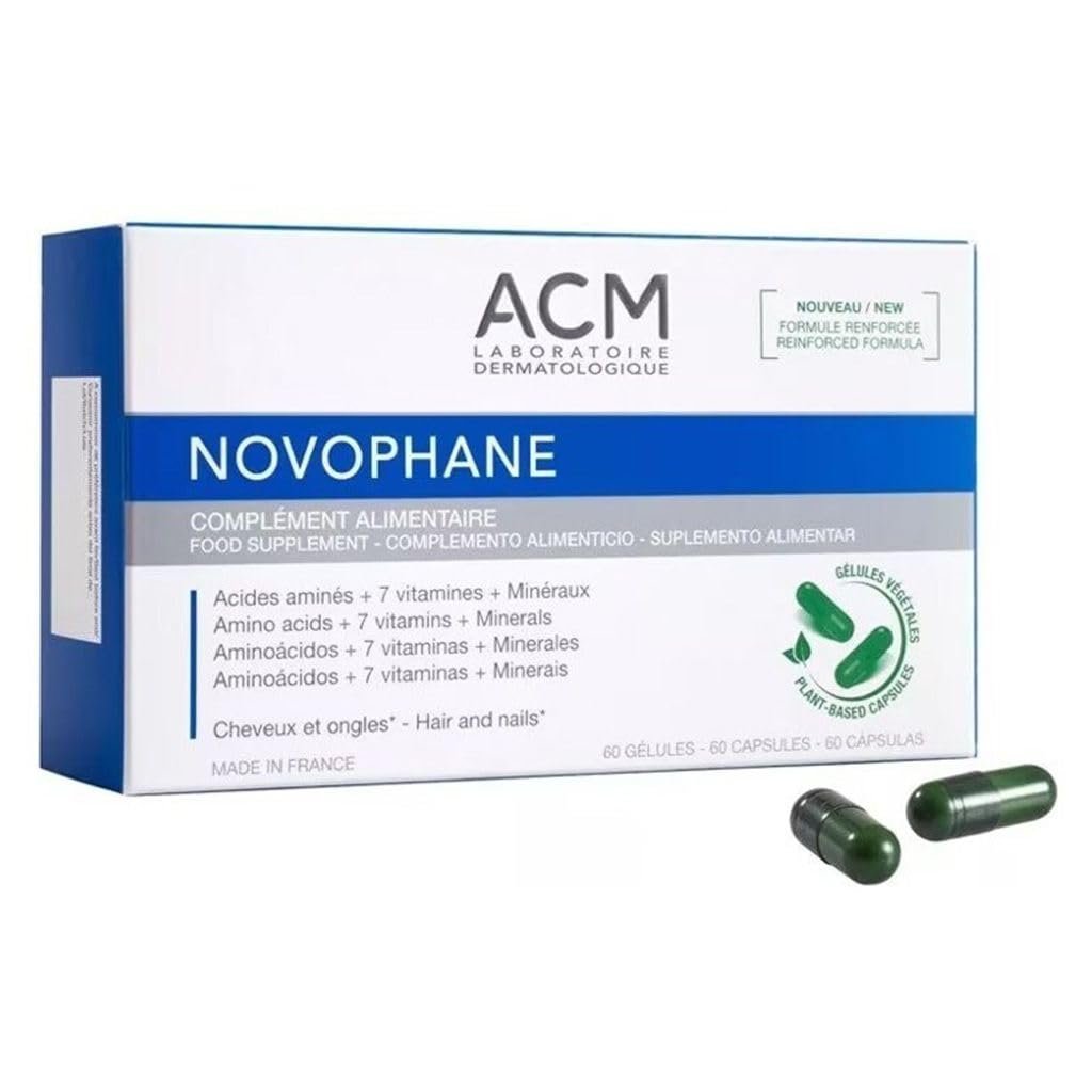 ACM Laboratoire Novophane Caps Anti Hair Loss Treatment for Alopecia, Nail Fragility, and Skin Capital Avelisse
