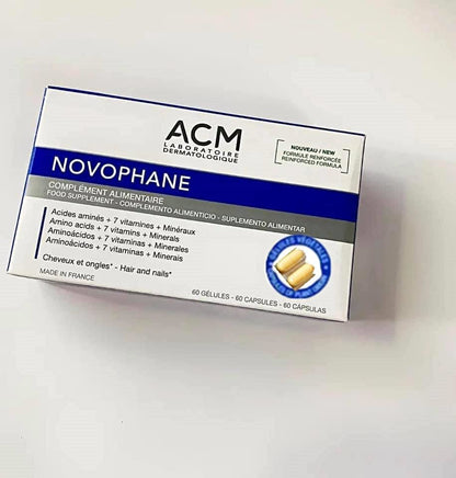 ACM Laboratoire Novophane Caps Anti Hair Loss Treatment for Alopecia, Nail Fragility, and Skin Capital Avelisse