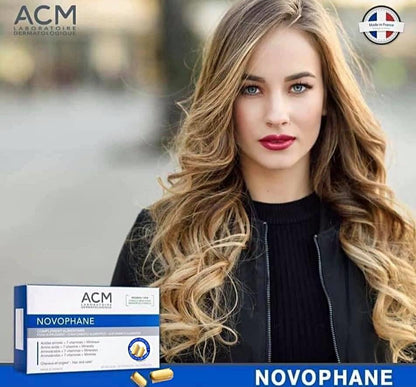 ACM Laboratoire Novophane Caps Anti Hair Loss Treatment for Alopecia, Nail Fragility, and Skin Capital Avelisse