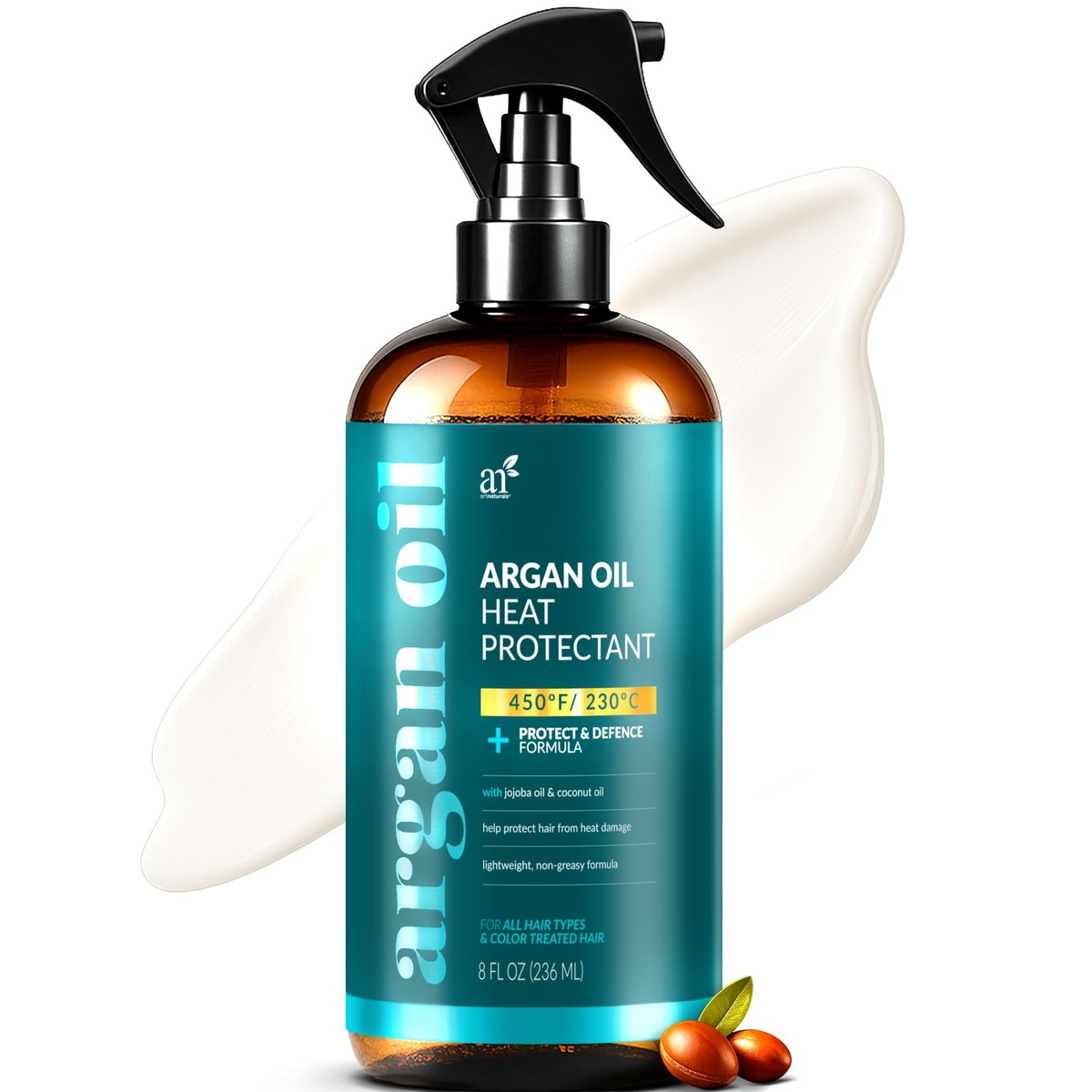 Artnaturals Thermal Hair Protector Spray - Heat Protectant for Flat Iron, Argan Oil, Sulfate Free, 8 Fl Oz Avelisse