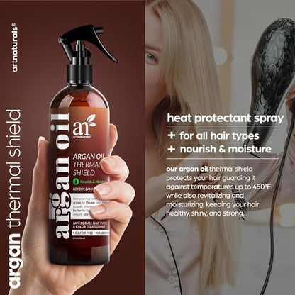 Artnaturals Thermal Hair Protector Spray - Heat Protectant for Flat Iron, Argan Oil, Sulfate Free, 8 Fl Oz Avelisse