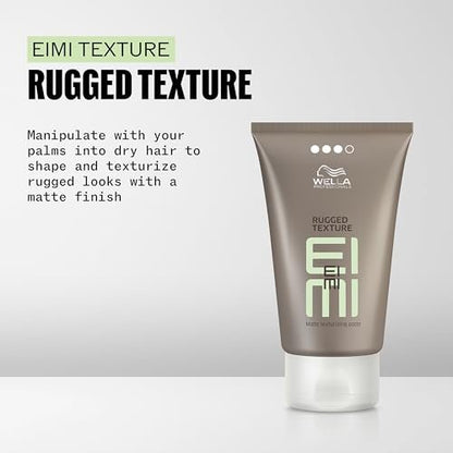 Wella Professionals EIMI Rugged Texture Matte Texturizing Paste - Strong Hold & Definition - 2.53 Fl Oz Avelisse