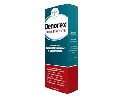 Denorex Extra Strength Dandruff Shampoo + Conditioner, 10 oz (Pack of 6) - 2-in-1 Anti-Dandruff Treatment