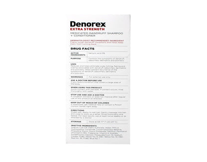 Denorex Extra Strength Dandruff Shampoo + Conditioner, 10 oz (Pack of 6) - 2-in-1 Anti-Dandruff Treatment