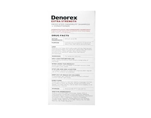 Denorex Extra Strength Dandruff Shampoo + Conditioner, 10 oz (Pack of 6) - 2-in-1 Anti-Dandruff Treatment - görsel 8