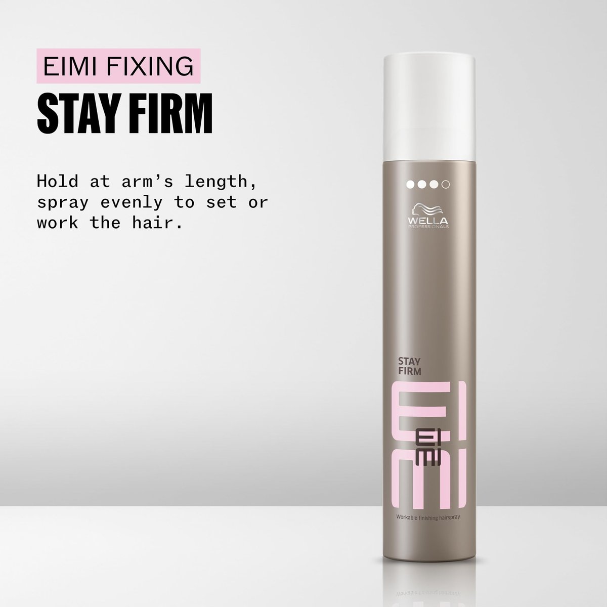 Wella Professionals EIMI Stay Firm Workable Finishing Hairspray – 24H Firm Hold, Fast Drying, Humidity Resistant, UV & Heat Protectant (9 oz) Avelisse