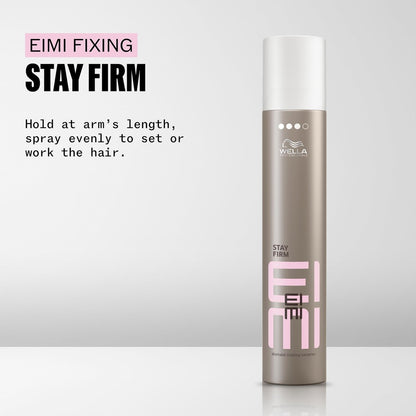 Wella Professionals EIMI Stay Firm Workable Finishing Hairspray – 24H Firm Hold, Fast Drying, Humidity Resistant, UV & Heat Protectant (9 oz) Avelisse