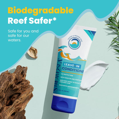 Stream2Sea Leave-In Hair Conditioner – Detangling & Moisturizing, Reef Safe, UV Protection, Sulfate & Paraben Free
