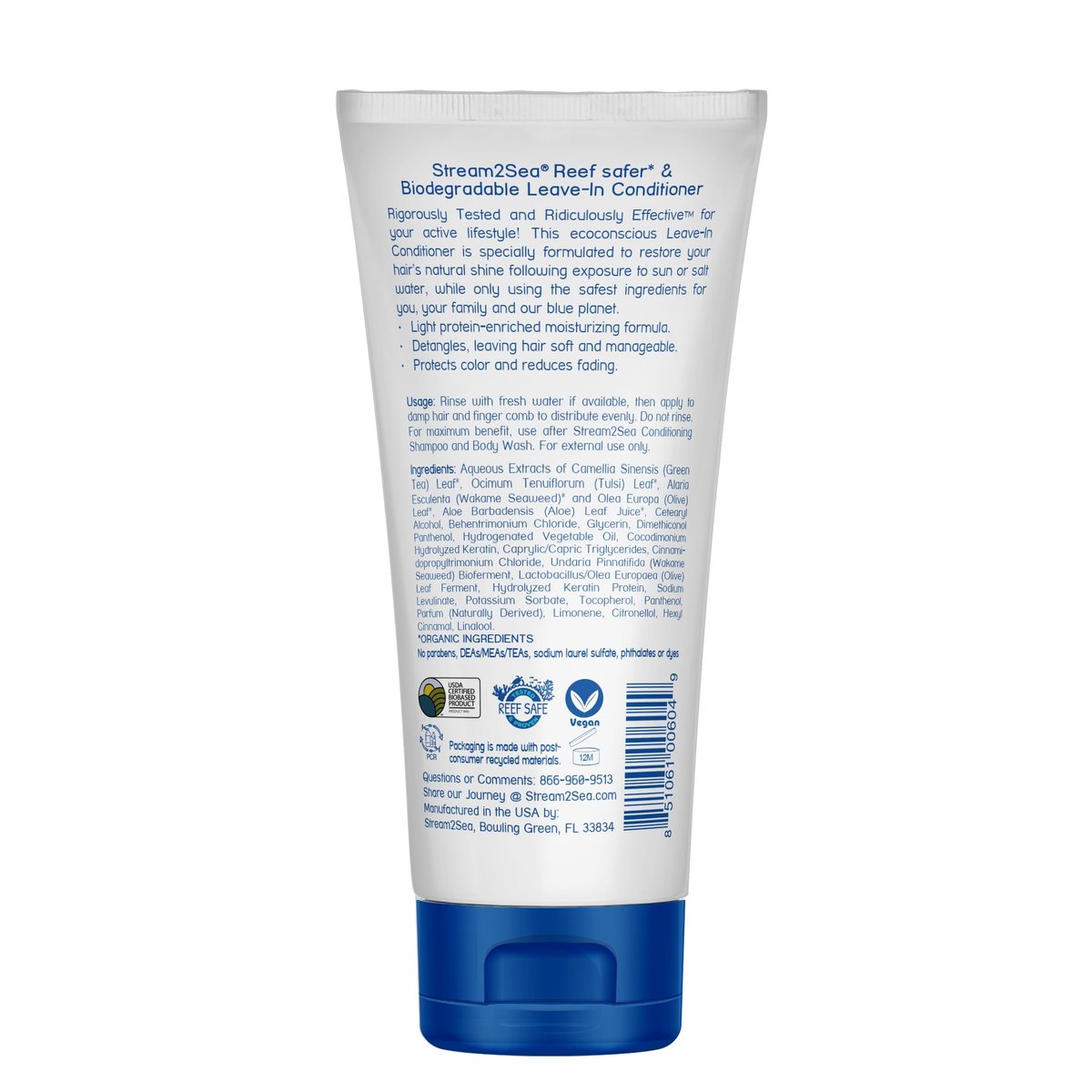 Stream2Sea Leave-In Hair Conditioner – Detangling & Moisturizing, Reef Safe, UV Protection, Sulfate & Paraben Free - görsel 4