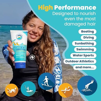 Stream2Sea Leave-In Hair Conditioner – Detangling & Moisturizing, Reef Safe, UV Protection, Sulfate & Paraben Free