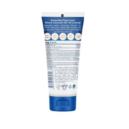 STREAM 2 SEA SPF 30 Biodegradable Mineral Sunscreen - 3 Fl Oz Non-Greasy & Moisturizing Reef Safe Sunscreen for Face and Body UVA/UVB Protection Avelisse