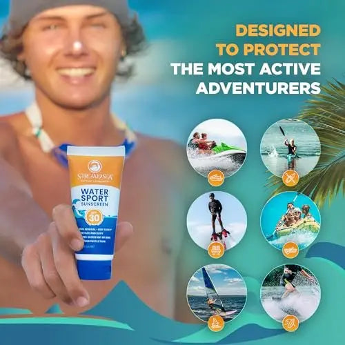 STREAM 2 SEA SPF 30 Biodegradable Mineral Sunscreen - 3 Fl Oz Non-Greasy & Moisturizing Reef Safe Sunscreen for Face and Body UVA/UVB Protection Avelisse