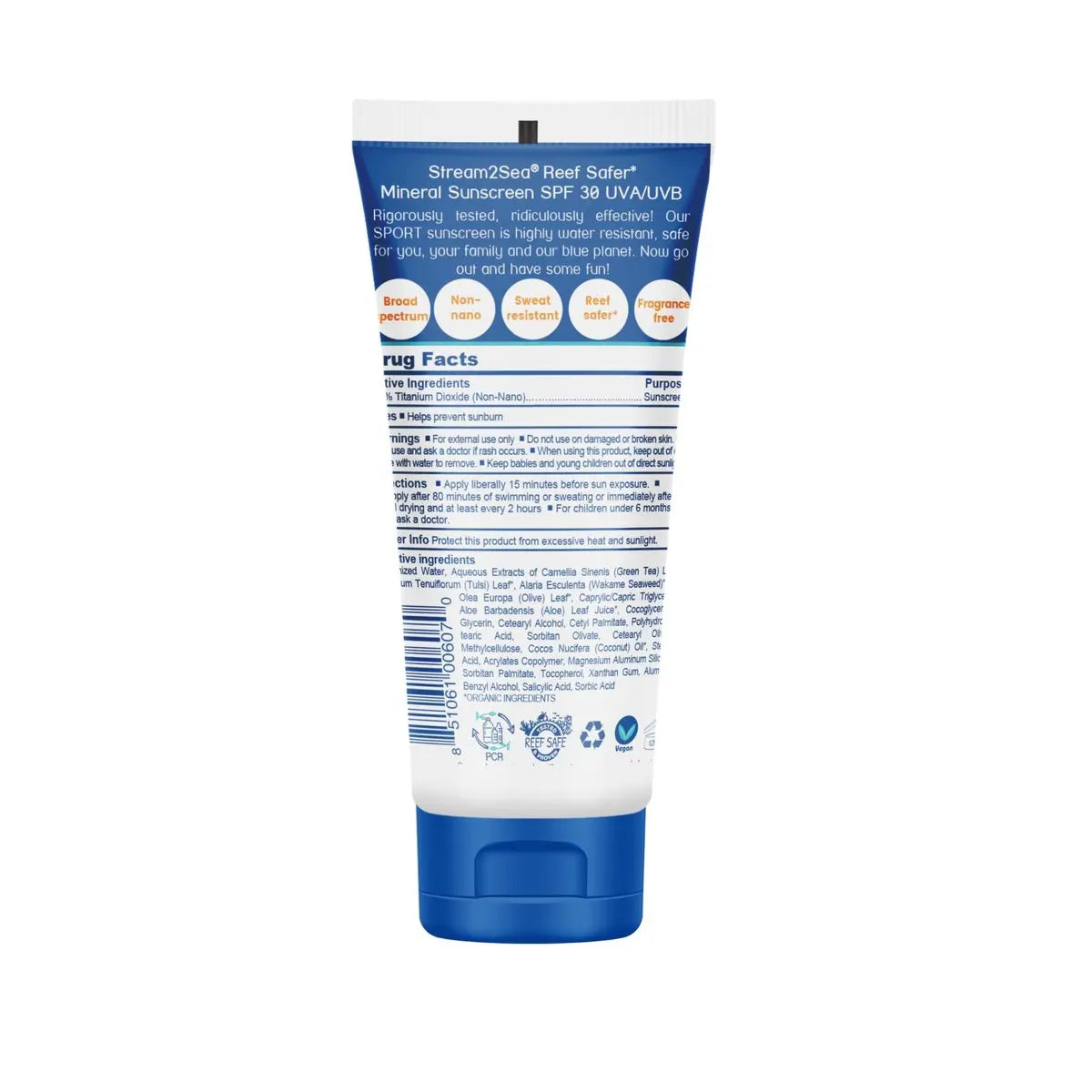 STREAM 2 SEA SPF 30 Biodegradable Mineral Sunscreen - 3 Fl Oz Non-Greasy & Moisturizing Reef Safe Sunscreen for Face and Body UVA/UVB Protection Avelisse
