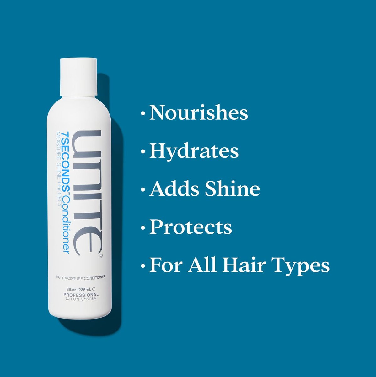 UNITE Hair 7SECONDS Conditioner – Lightweight Conditioning Formula for Smooth, Soft, Shiny Hair with UV & Heat Protection (8 Fl Oz) Avelisse