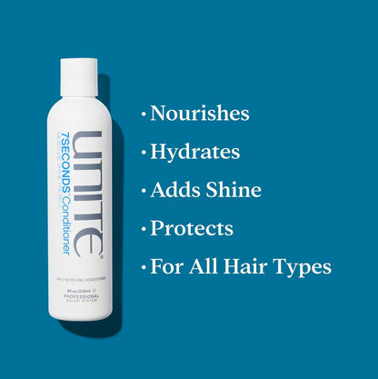 UNITE Hair 7SECONDS Conditioner – Lightweight Conditioning Formula for Smooth, Soft, Shiny Hair with UV & Heat Protection (8 Fl Oz) Avelisse