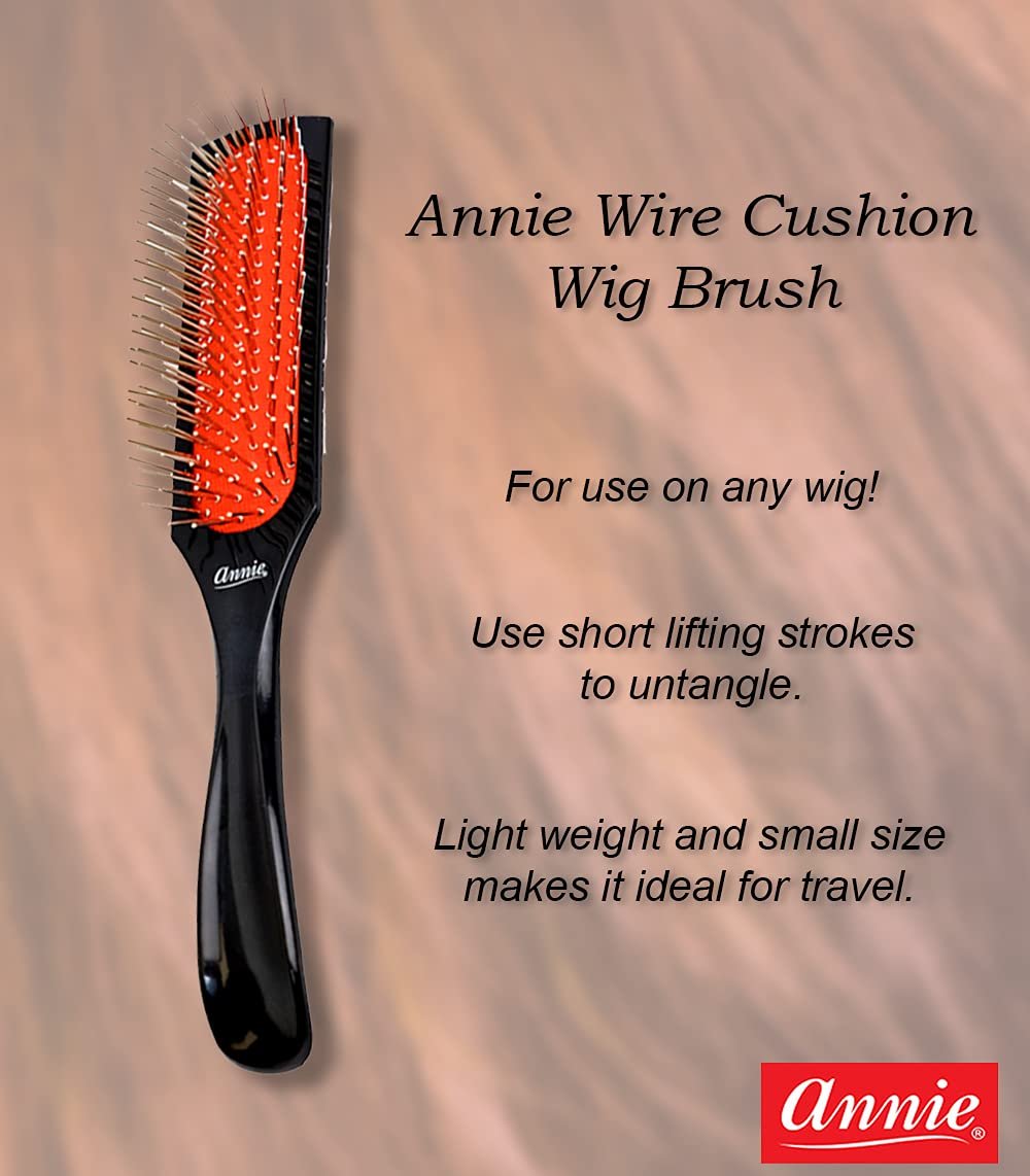 Annie Wire Cushion Wig Brush – Gentle Detangling for Fine, Curly, Thick & Wavy Hair - görsel 7