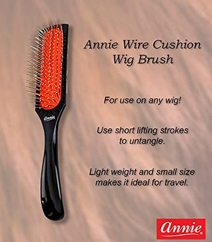 Annie Wire Cushion Wig Brush – Gentle Detangling for Fine, Curly, Thick & Wavy Hair