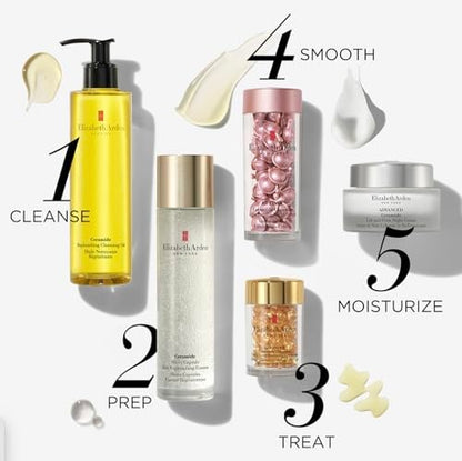 Elizabeth Arden Ceramide Replenishing Cleansing Oil - Gentle Makeup Remover & Daily Face Wash for Dry Skin, 6.6 oz