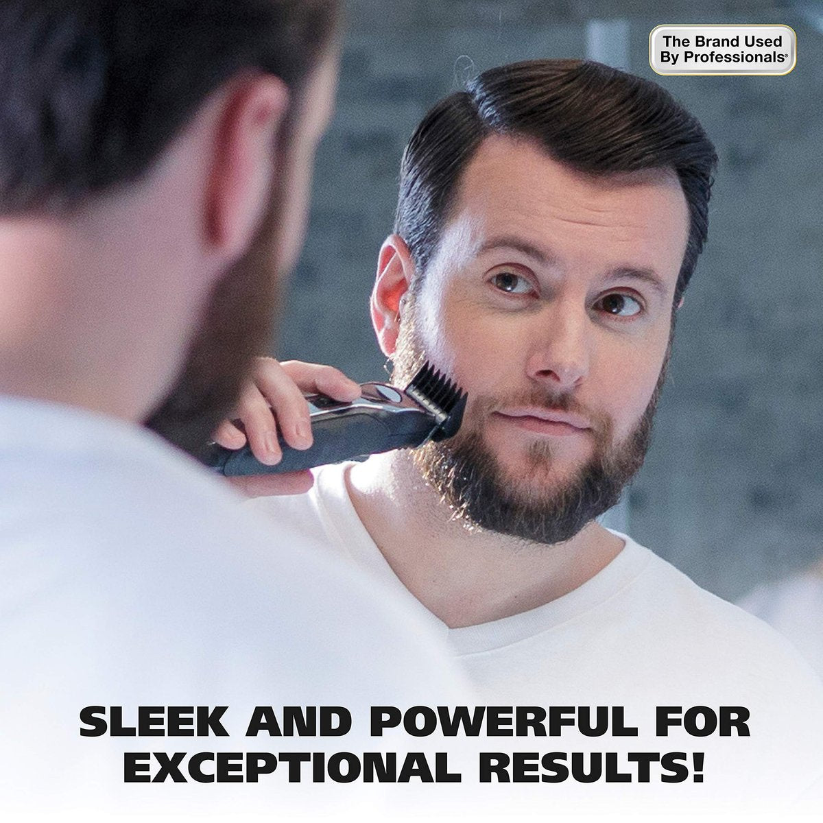 Wahl Lithium Ion Total Beard Trimmer for Men - Model 9888, 19 Piece Set, Stainless Steel Blades, Black/Silver Avelisse