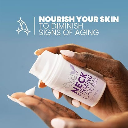 Eva Naturals Neck Firming Cream for Women – Anti-Aging Moisturizer with Retinol, Collagen, Hyaluronic Acid, Peptides & Vitamin C for Firming, Tightening, and Lifting Sagging Skin, 1.7 Fl Oz Avelisse