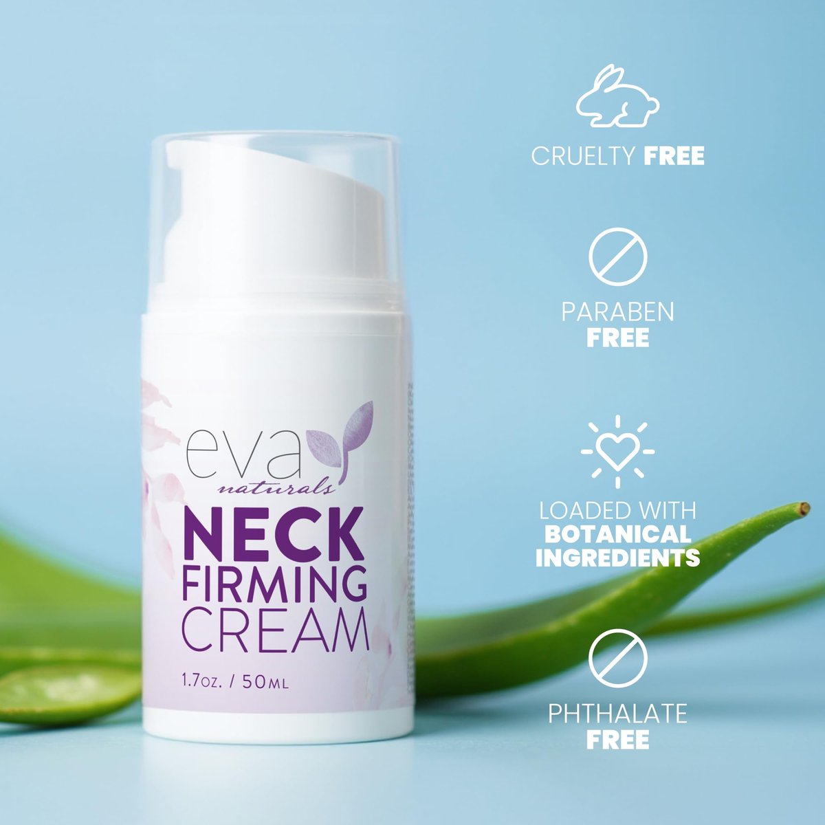 Eva Naturals Neck Firming Cream for Women – Anti-Aging Moisturizer with Retinol, Collagen, Hyaluronic Acid, Peptides & Vitamin C for Firming, Tightening, and Lifting Sagging Skin, 1.7 Fl Oz Avelisse