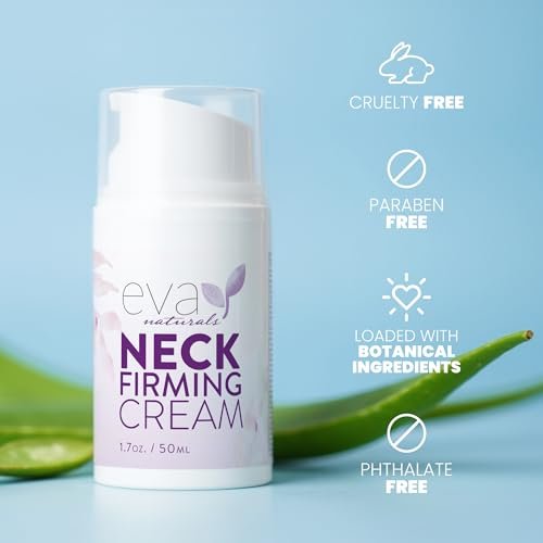 Eva Naturals Neck Firming Cream for Women – Anti-Aging Moisturizer with Retinol, Collagen, Hyaluronic Acid, Peptides & Vitamin C for Firming, Tightening, and Lifting Sagging Skin, 1.7 Fl Oz Avelisse