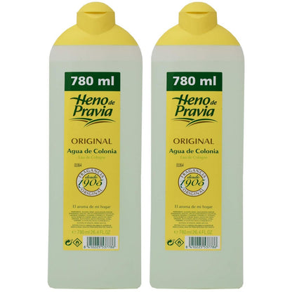 Heno De Pravia Original Agua De Colonia 26.4 fl oz (Pack of 2) - Classic Spanish Cologne Avelisse