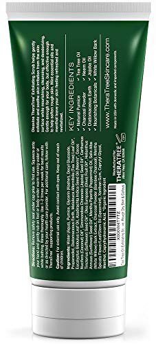 Oleavine TheraTree Tea Tree Oil Exfoliating Body Scrub – Deep Cleansing Charcoal Scrub with Peppermint, Spearmint & Neem for Healthy-Looking Skin, 6 oz Avelisse