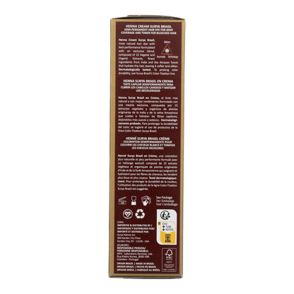 Surya Brasil Henna Cream Red - 97% Natural, Vegan, Cruelty-Free Semi-Permanent Hair Color for Deep Hydration & Shine (2.37 oz) Avelisse