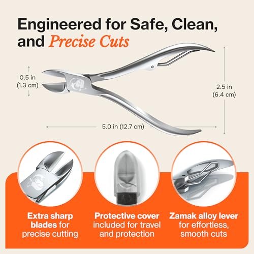 Fox Medical Equipment Toenail Clippers for Thick Nails – Medical Grade Stainless Steel Nail Nippers, Trusted by Podiatrists for Seniors, Men, and Women Avelisse