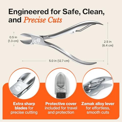 Fox Medical Equipment Toenail Clippers for Thick Nails – Medical Grade Stainless Steel Nail Nippers, Trusted by Podiatrists for Seniors, Men, and Women Avelisse