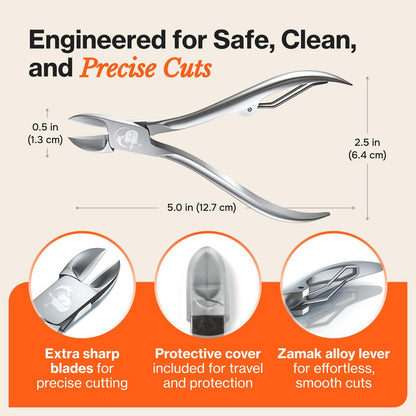 Fox Medical Equipment Toenail Clippers for Thick Nails – Medical Grade Stainless Steel Nail Nippers, Trusted by Podiatrists for Seniors, Men, and Women Avelisse