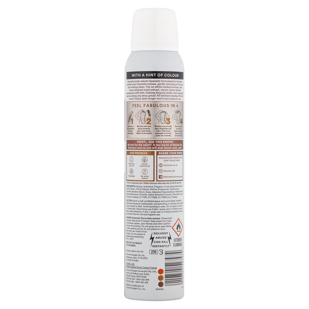 Batiste Dry Shampoo for Dark & Deep Brown Hair - 200ml (6.7oz) - görsel 4